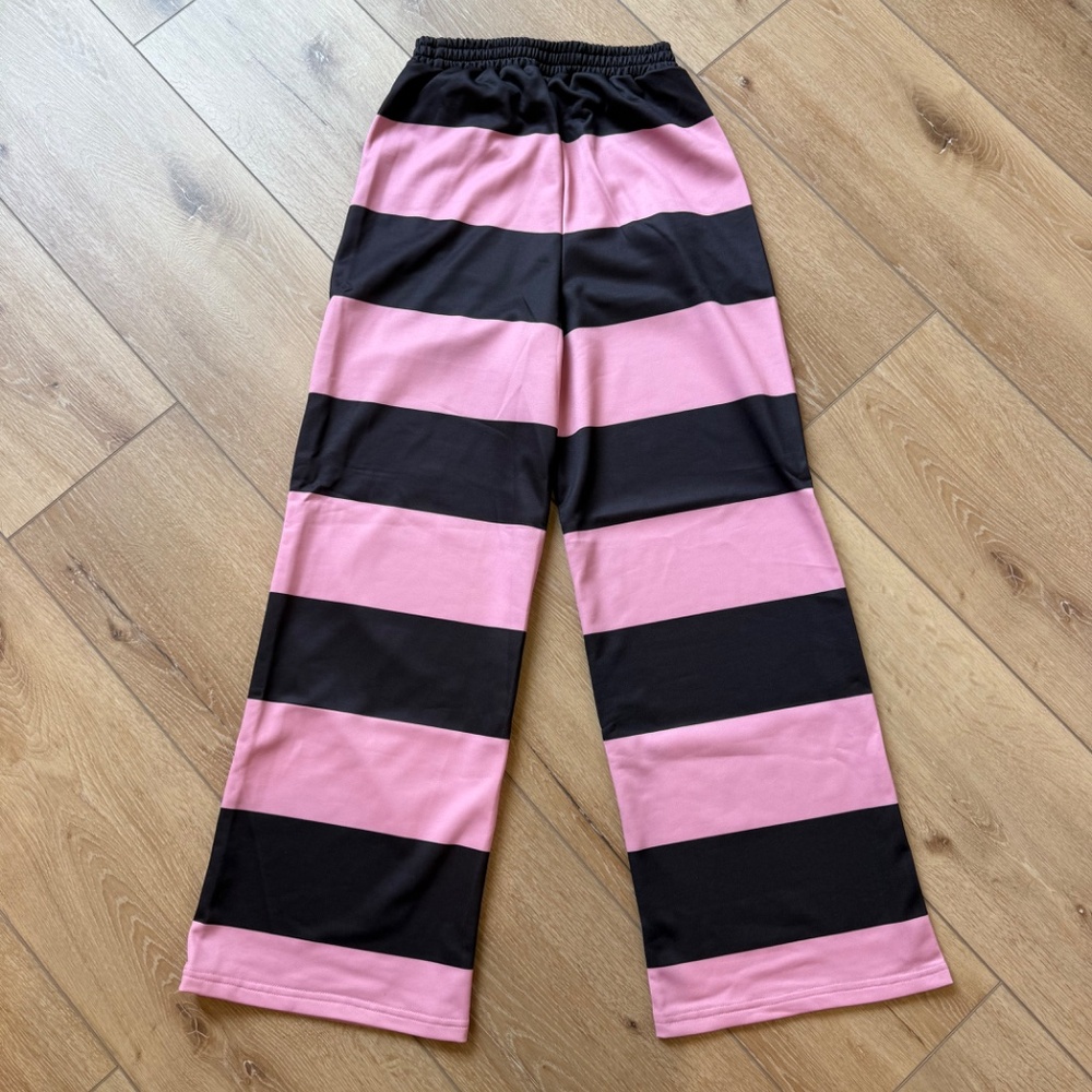 MISSGUIDED Striped Rugby Collared Set with Wide Leg Pants - Picture 5 of 14